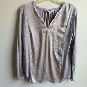 Lucky Brand V-Neck Long Sleeve Top